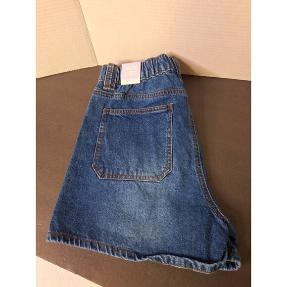 Wax Jean Collection Dark Blue Distressed Jeans Skater Shorts Size Large 30X3 - Picture 4 of 5